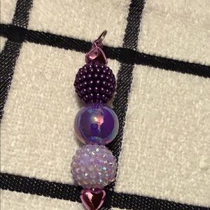 Elegant Purple Beaded Key Holder